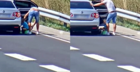 O OVOM SNIMKU DANAS SVI BRUJE: Vozač zaustavio automobil na autoputu i izveo dijete, POGLEDAJTE ŠTA JE URADIO (VIDEO)