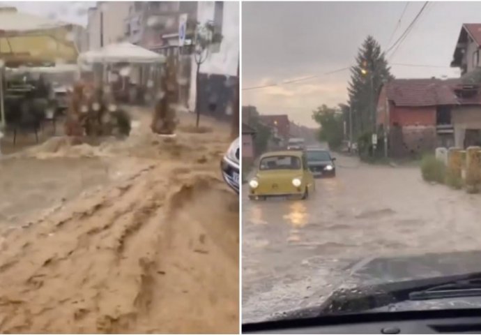 Veliko nevrijeme prouzrokovalo probleme: Teku bujice vode, automobili jedva idu