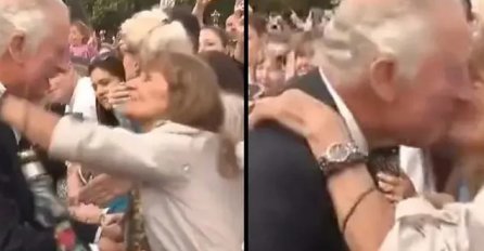 Žena poljubila kralja Charlesa III tokom njegovog prvog izlaska u javnost