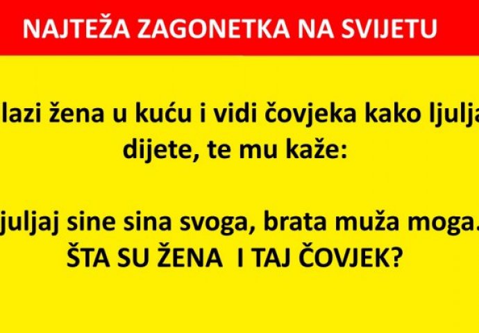 NAJTEŽA ZAGONETKA NA SVIJETU: Šta su ova žena i ovaj čovjek?