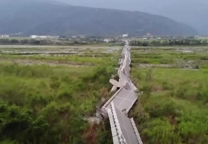 Dron snimio most koji se srušio tokom zemljotresa u Tajvanu, evo kako izgleda