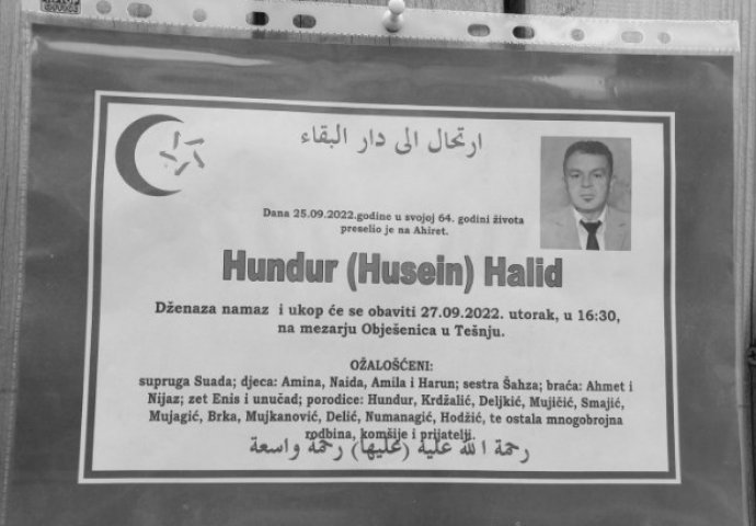 Poznat termin dženaze Halidu Hunduru, vlasniku NTV Amna iz Tešnja