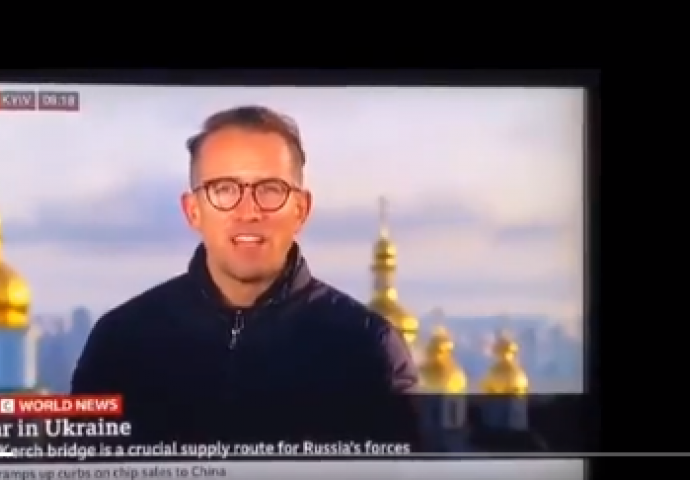 POGLEDAJTE SNIMAK: Novinar BBC uživo izvještavao iz Kijeva kada je odjeknula eksplozija (VIDEO)