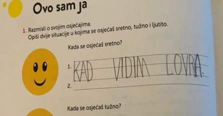 UČENIK U ŠKOLI TREBAO DA ODGOVORI NA PITANJE KADA SE OSJEĆA LJUTO: Pogledajte šta je napisao, kad mu tata ovo vidi (FOTO)