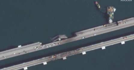 Objavljene nove satelitske snimke Krimskog mosta, Rusi ga popravljaju