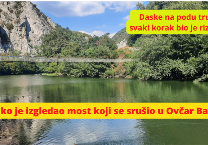 Ovako je izgledao most koji se srušio u Ovčar Banji: Daske na podu trule, a svaki korak bio je rizičan