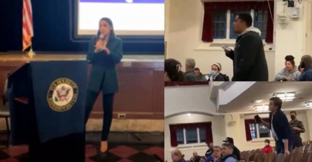 ANTI-RATNI PROSVJEDNICI OBRUŠILI SE NA DEMOKRATSKU ZASTUPNICU AOC: "Ničeg neće biti ako izbije nuklearni rat, a Vi glasom za slanje oružja u Ukrajinu dajete potporu za taj rat! Vi ste progresivna socijalistkinja? Vi ste establišment!"