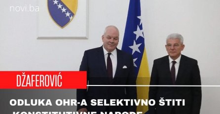 Džaferović se sastao sa šefom misije OSCE-a: Odluka OHR-a selektivno štiti konstitutivne narode