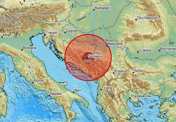 Zemljotres još uvijek nepoznate magnitude zatresao Sarajevo: Dobro je zaljuljalo, kao da je kamion udario u zgradu