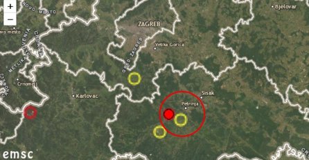 Zemljotres  magnitude 3.4 zatresao središnju Hrvatsku