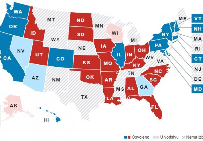 Izbori u Sjedinjenim Američkim Državama: Ovo su prvi rezultati