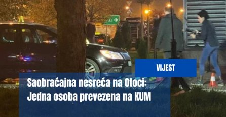Saobraćajna nesreća na Otoci: Jedna osoba prevezena na KUM