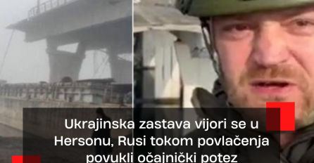 Ukrajinska zastava vijori se u Hersonu, Rusi tokom povlačenja povukli očajnički potez