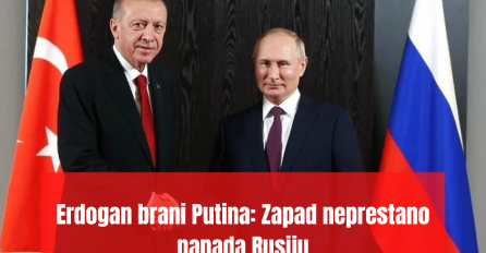 Erdogan brani Putina: Zapad neprestano napada Rusiju, naravno da će se opirati