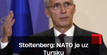 Stoltenberg: NATO je uz Tursku