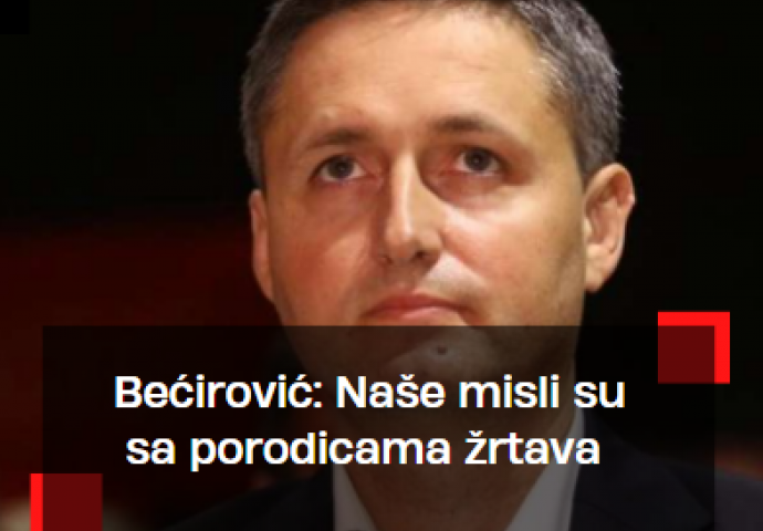 Bećirović: Naše misli su sa porodicama žrtava i narodom Republike Turske