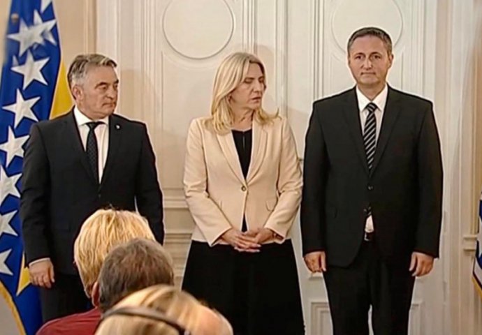 Članovi Predsjedništva preuzeli dužnost: Cvijanović, Komšić i Bećirović položili zakletvu
