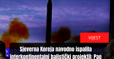 Sjeverna Koreja navodno ispalila interkontinentalni balistički projektil: Pao blizu Japana