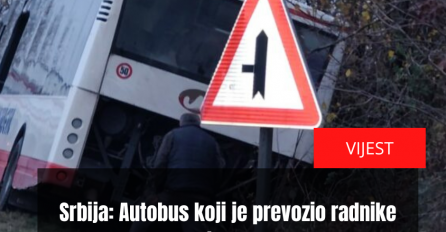 Srbija: Autobus koji je prevozio radnike sletio s puta, više povrijeđenih