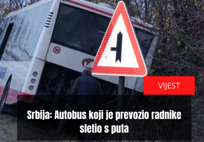 Srbija: Autobus koji je prevozio radnike sletio s puta, više povrijeđenih