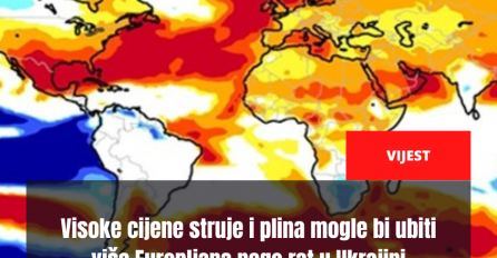 Visoke cijene struje i plina mogle bi ubiti više Europljana nego rat u Ukrajini