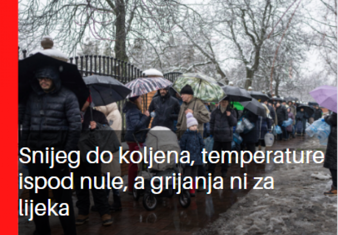 Užas u Kijevu: Snijeg do koljena, temperature ispod nule, a grijanja ni za lijeka