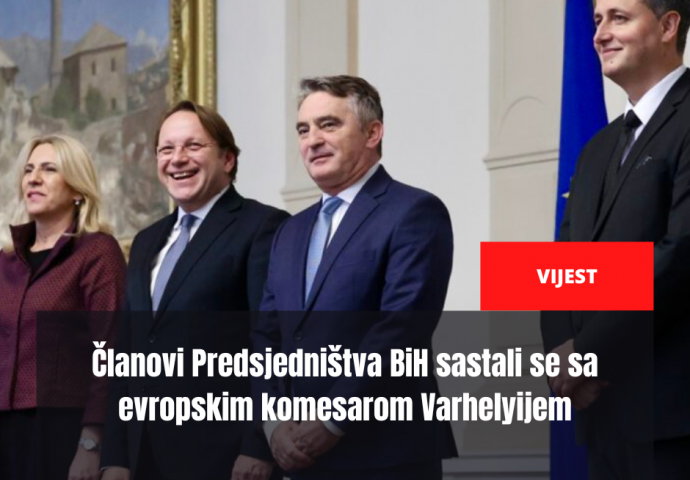 Članovi Predsjedništva BiH sastali se sa evropskim komesarom Varhelyijem