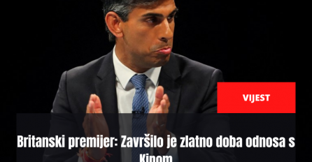 Britanski premijer: Završilo je zlatno doba odnosa s Kinom