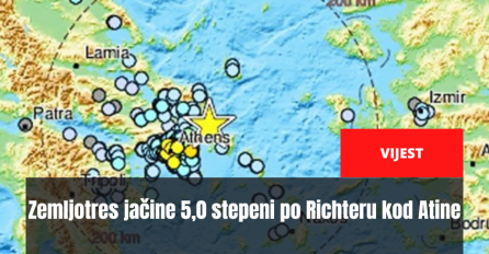 Zemljotres jačine 5,0 stepeni po Richteru kod Atine