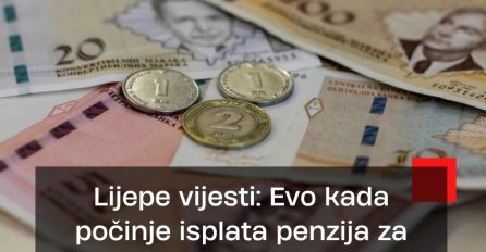 Evo kad počinje isplata novembarske penzije
