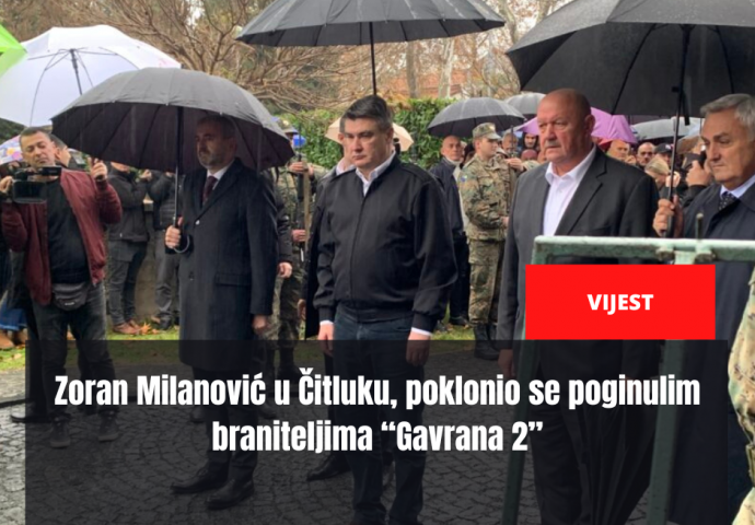Zoran Milanović u Čitluku, poklonio se poginulim braniteljima “Gavrana 2”