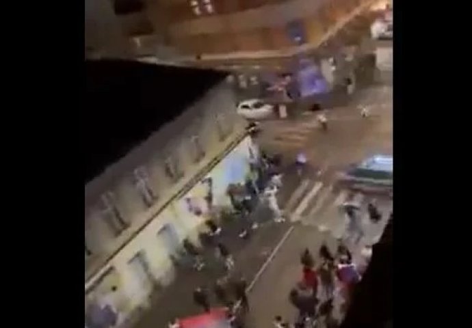 Sramotno ponašanje navijača Srbije na ulicama Beča