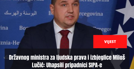 Uhapšen državni ministar Miloš Lučić
