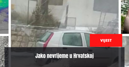 Jako nevrijeme u Hrvatskoj: Split pogodio grad i jaka kiša, Solin pliva, u Kaštelima bujične poplave