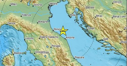 SNAŽNO SE ZATRESLO: Zemljotres jačine 4,3 stepeni prema Richteru registitran u Jadranskom moru
