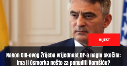 Nakon CIK-ovog žrijeba vrijednost DF-a naglo skočila: Ima li Osmorka nešto za ponuditi Komšiću?
