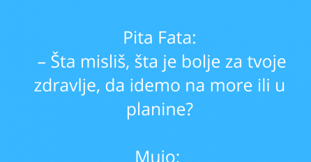 VIC: Dogovaraju se Mujo i Fata o odmoru.