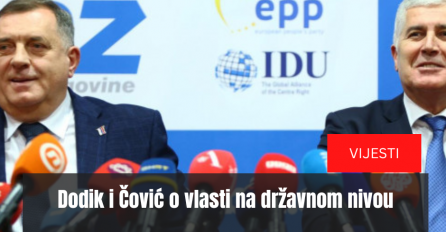 Dodik i Čović o vlasti na državnom nivou