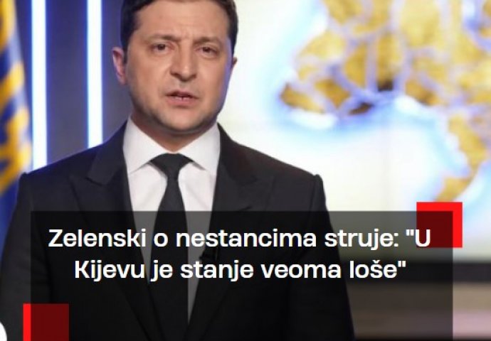 Zelenski o nestancima struje: "U Kijevu je stanje veoma loše"