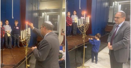 Šmit učestvovao u paljenju prve svijeće u Jevrejskoj zajednici u Sarajevu