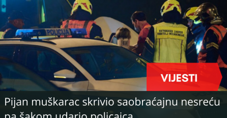 Pijan muškarac skrivio saobraćajnu nesreću pa šakom udario policajca