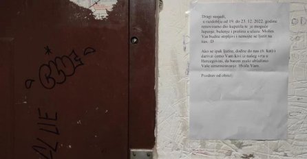Hit na internetu: Stanari zgrade ostavili neobičnu poruku komšijama