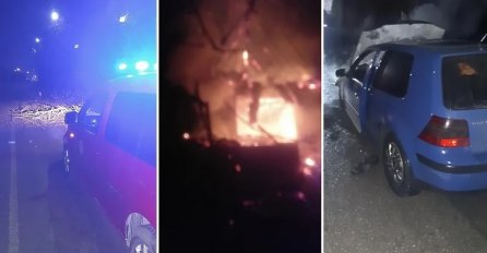 Bijesana noć u Gračanici, gorjele su dvije vikendice i jedan automobil