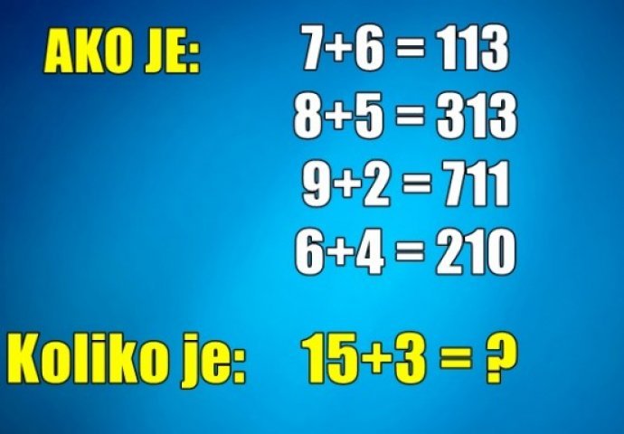 SAMO RIJETKI SU USPJELI, JESTE LI VI JEDAN OD NJIH: Možete li riješiti ovaj zadatak za manje od 30 sekundi?