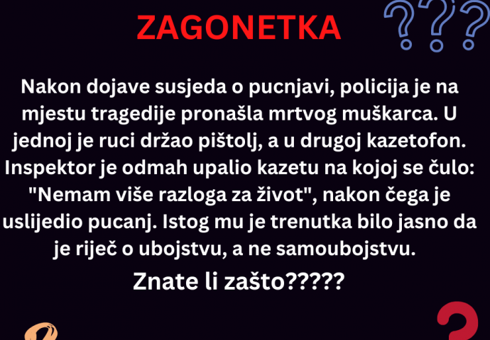 ZAGONETKA: Samo pravi Šerlok može riješiti ovu zagonetku, pa da vas vidimo detektivi