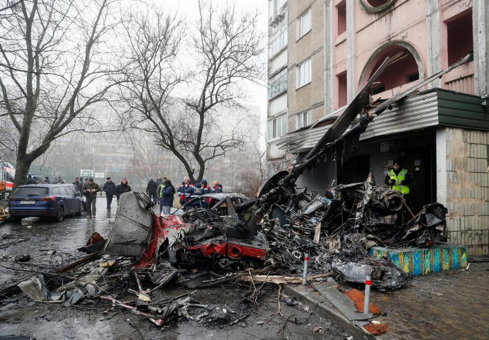 Broj poginulih u padu helikoptera u Brovaryju povećao se na 14, više od desetak povrijeđenih