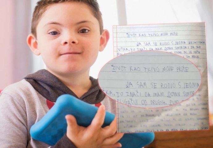 ČISTA EMOCIJA: Pismeni sastav dječaka sa Daunovim sindromom rasplakao region