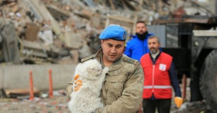 FOTO Turski vojnik iz ruševina u Diyarbakiru spasio mačku