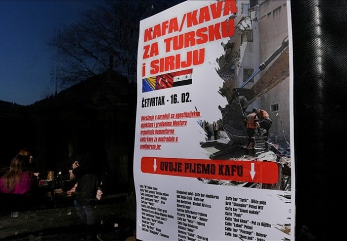 JOŠ JEDNA HUMANITARNA AKCIJA U BiH: U Mostaru danas ”Kafa/kava za Tursku i Siriju”