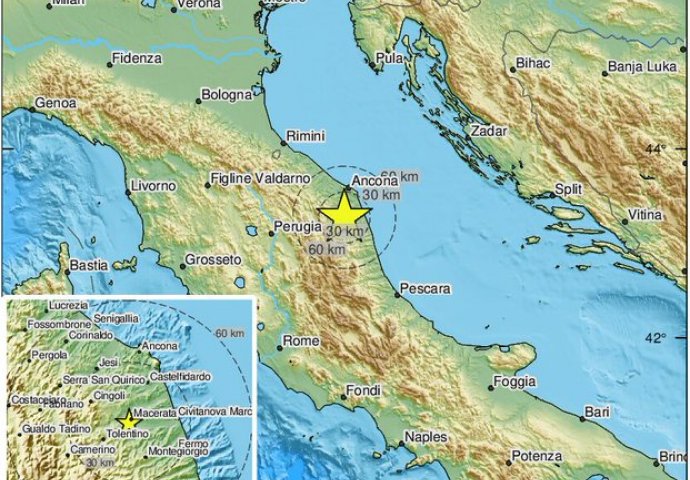 Zemljotres magnitude 4.3 u središnjoj Italiji